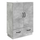 Sideboard with drawer Concrete Grey 66 x 34.5 x 92 cm Engineered wood