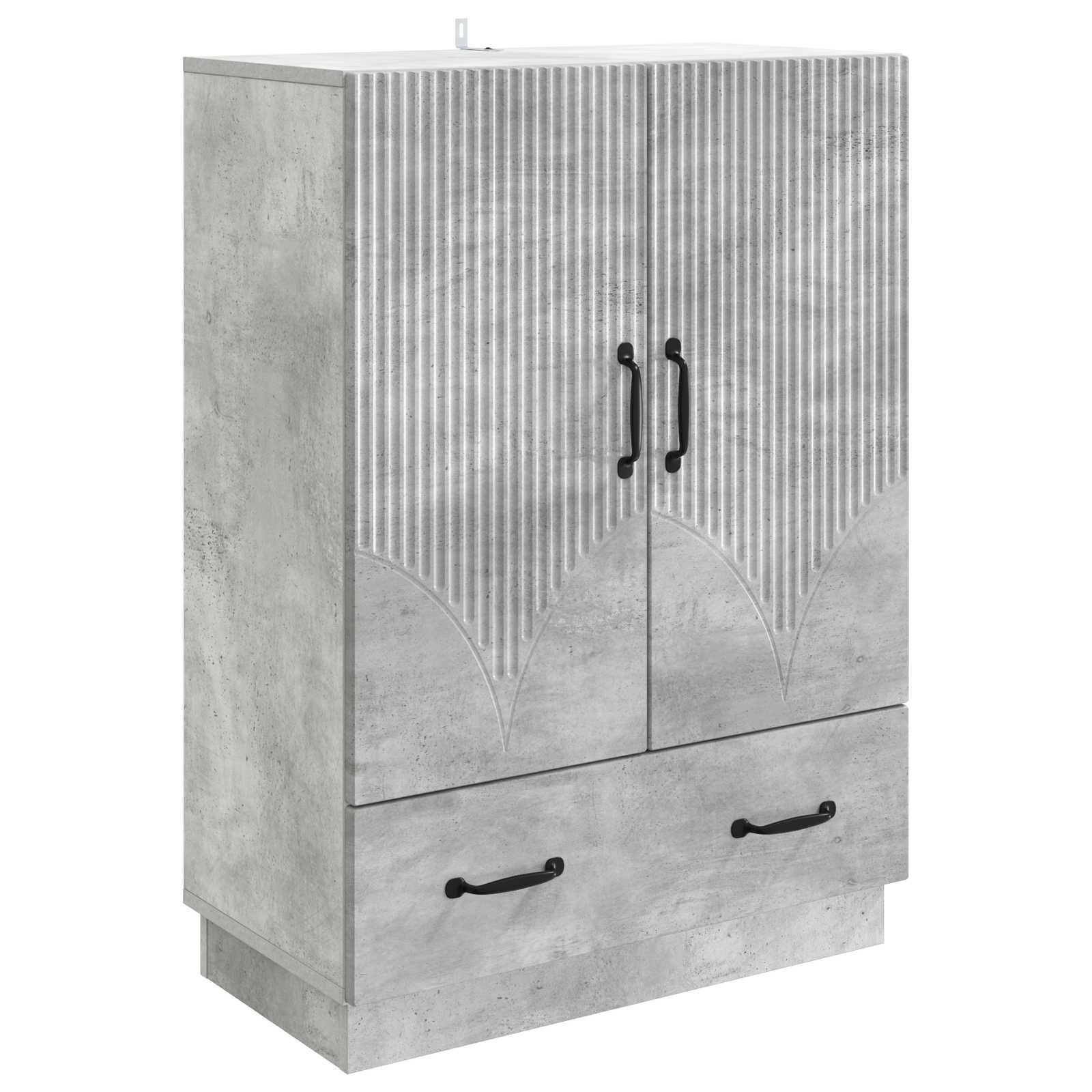 Dressoir met lade Betongrijs 66 x 34,5 x 92 cm Bewerkt hout