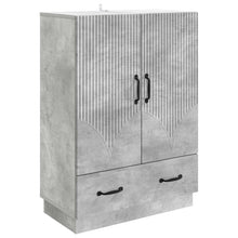 Dressoir met lade Betongrijs 66 x 34,5 x 92 cm Bewerkt hout