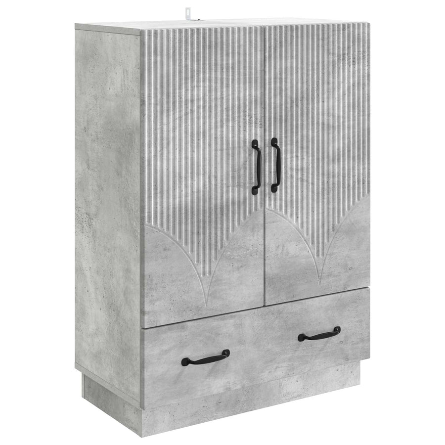 Dressoir met lade Betongrijs 66 x 34,5 x 92 cm Bewerkt hout