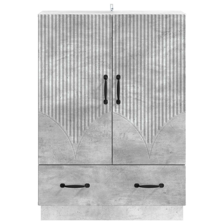 Dressoir met lade Betongrijs 66 x 34,5 x 92 cm Bewerkt hout