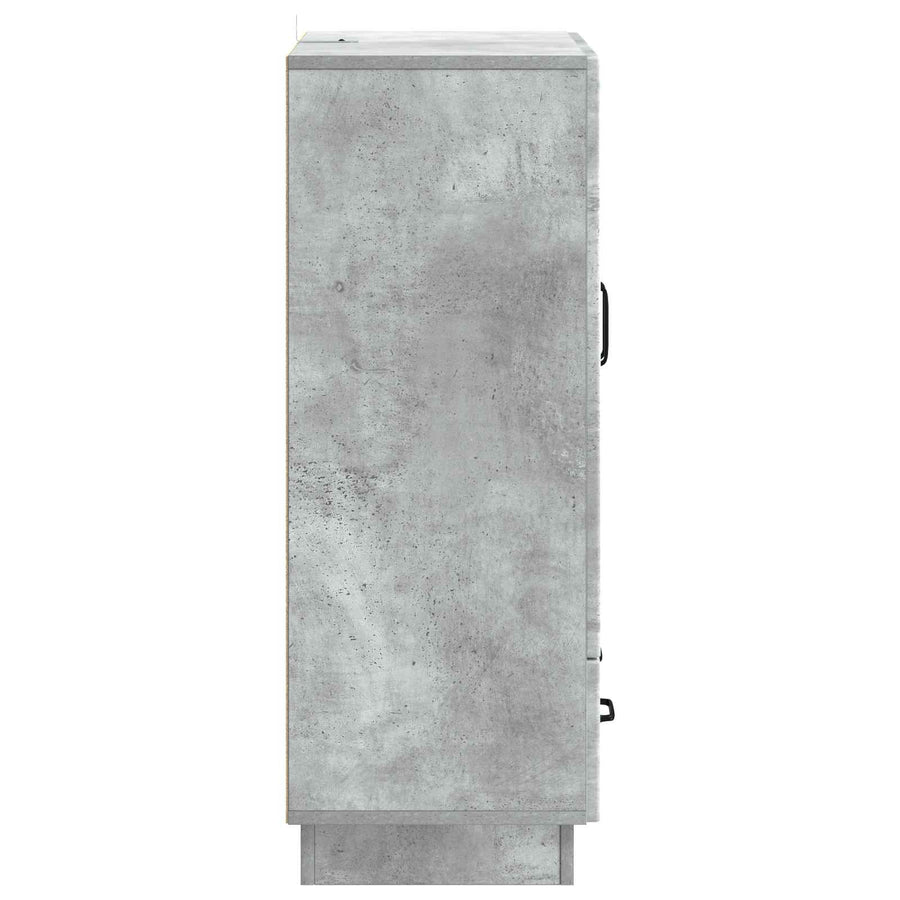 Dressoir met lade Betongrijs 66 x 34,5 x 92 cm Bewerkt hout