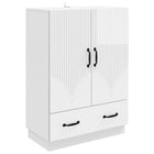 Sideboard with drawer High-gloss White 66 x 34.5 x 92 cm Engineered wood