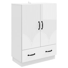 Dressoir met lade Hoogglans Wit 66 x 34,5 x 92 cm Bewerkt hout