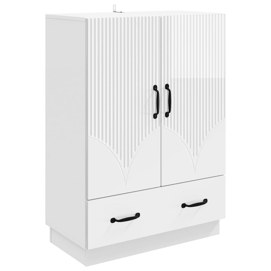 Dressoir met lade Hoogglans Wit 66 x 34,5 x 92 cm Bewerkt hout