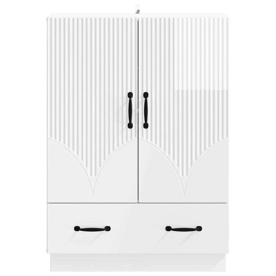 Dressoir met lade Hoogglans Wit 66 x 34,5 x 92 cm Bewerkt hout