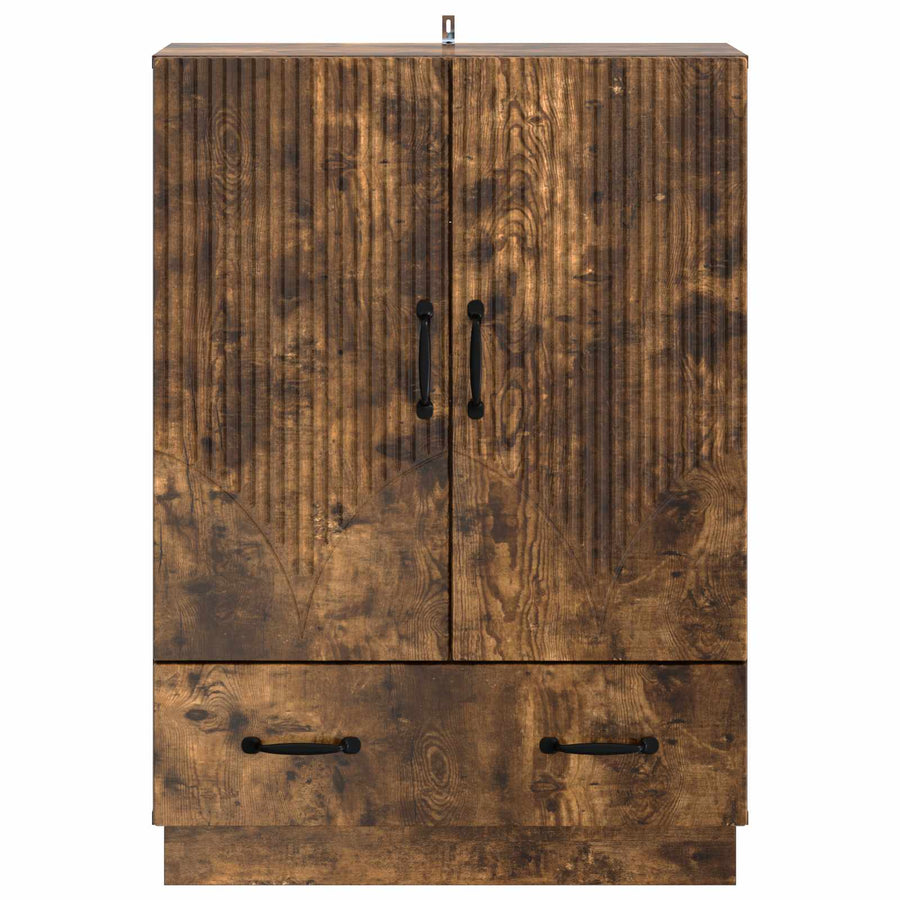Dressoir met lade Gerookt eiken 66 x 34,5 x 92 cm Bewerkt hout