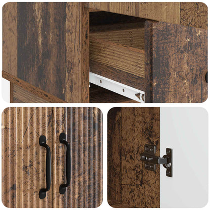 Dressoir met lade Oud hout 66 x 34,5 x 92 cm Bewerkt hout