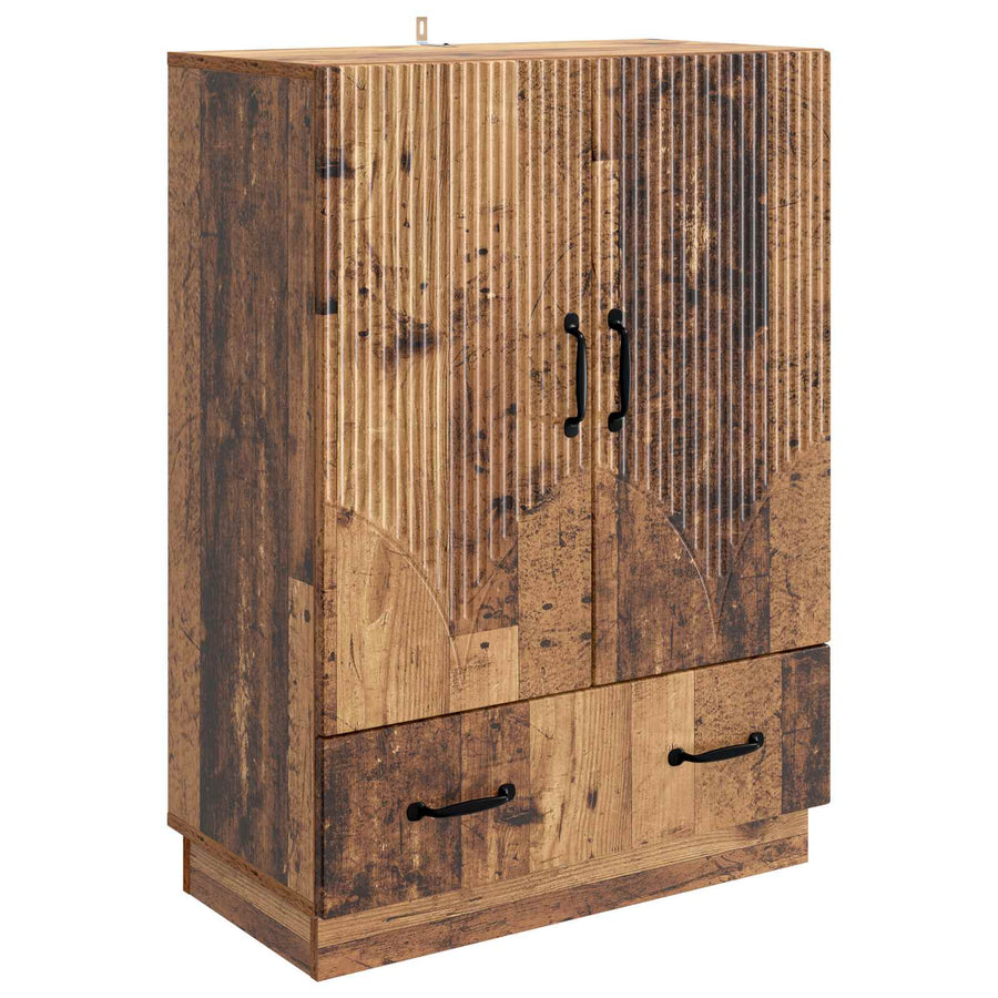 Dressoir met lade Oud hout 66 x 34,5 x 92 cm Bewerkt hout