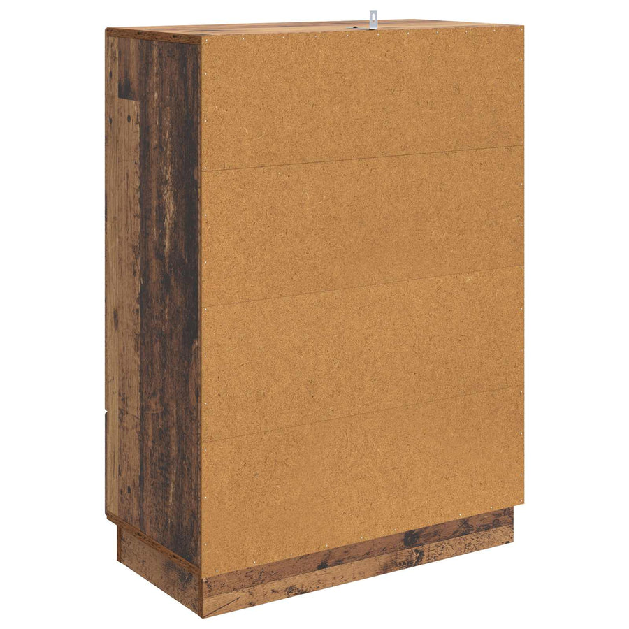 Dressoir met lade Oud hout 66 x 34,5 x 92 cm Bewerkt hout