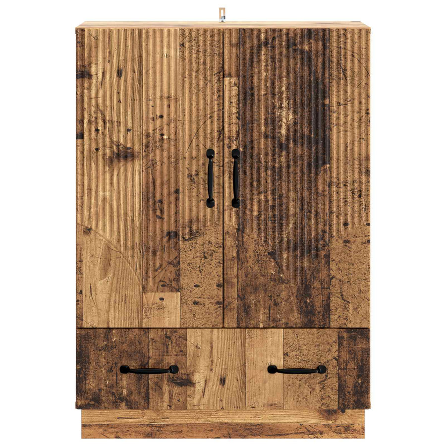 Dressoir met lade Oud hout 66 x 34,5 x 92 cm Bewerkt hout