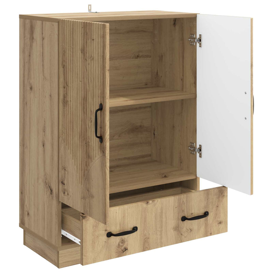 Dressoir Artisanaal eiken 66 x 34,5 x 92 cm Bewerkt hout