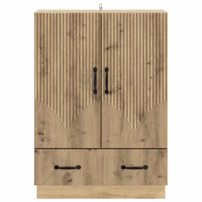 Dressoir Artisanaal eiken 66 x 34,5 x 92 cm Bewerkt hout