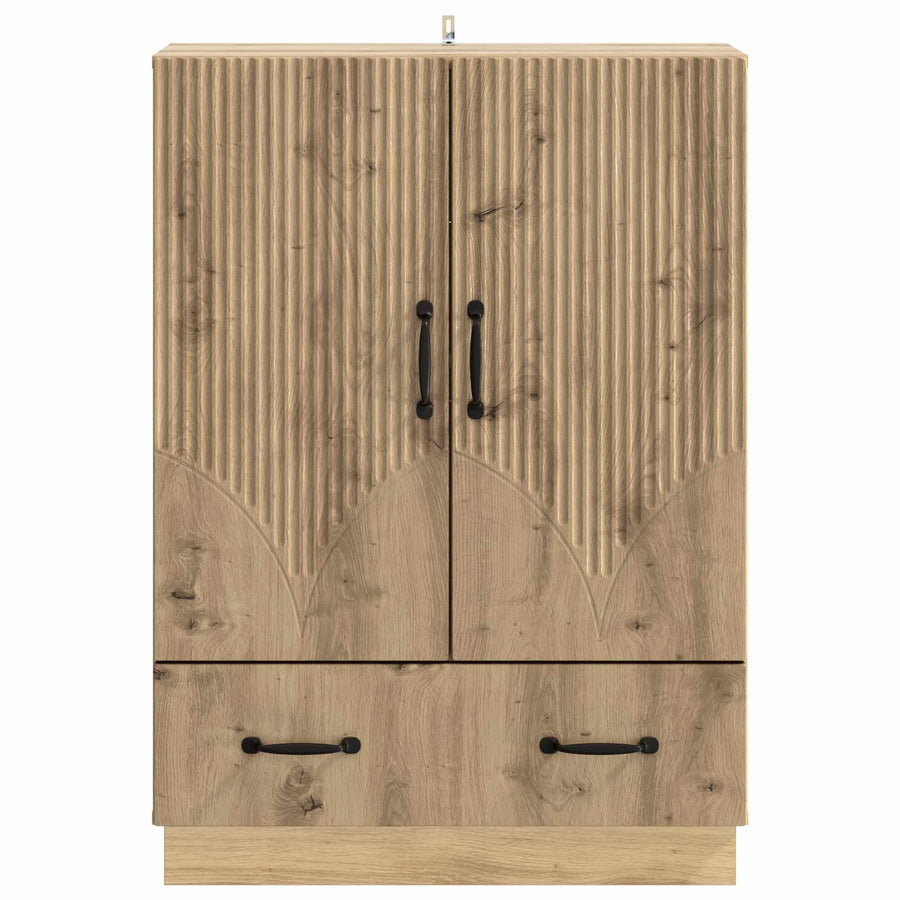 Dressoir Artisanaal eiken 66 x 34,5 x 92 cm Bewerkt hout