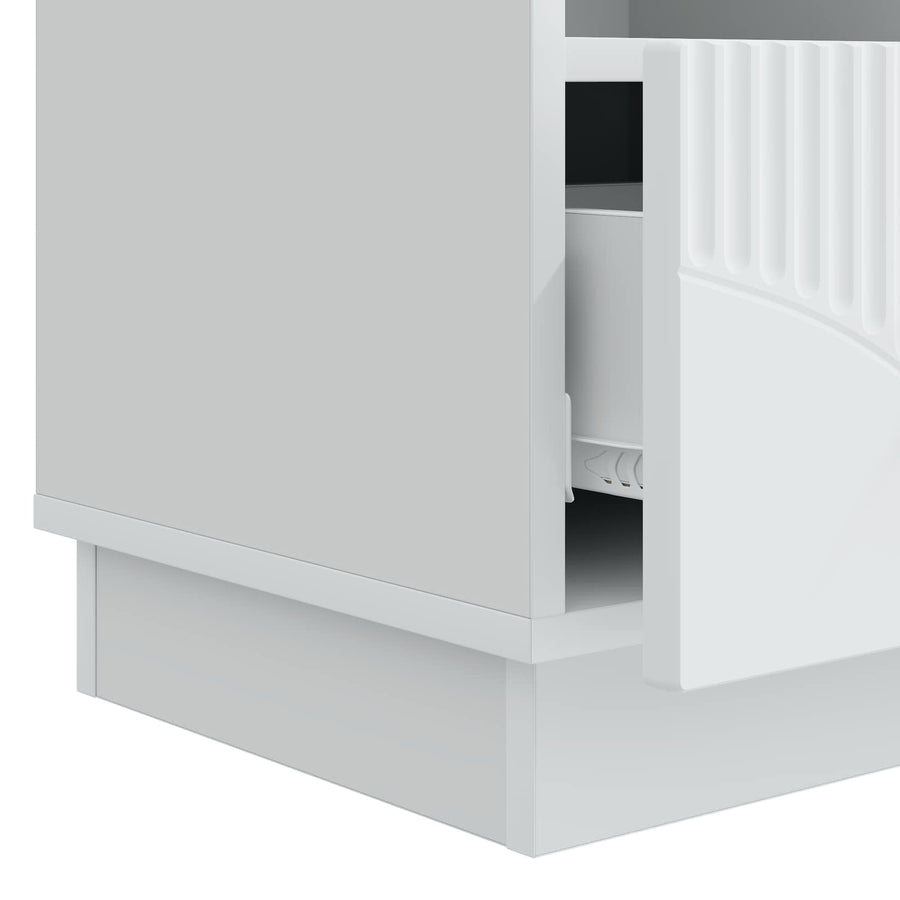 TV-kast met lade Wit 102 x 34,5 x 47 cm Bewerkt hout