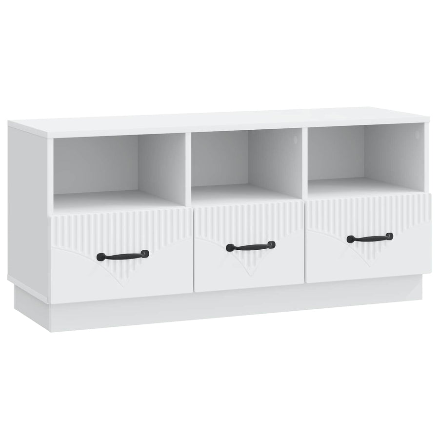 TV-kast met lade Wit 102 x 34,5 x 47 cm Bewerkt hout