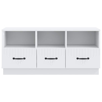 TV-kast met lade Wit 102 x 34,5 x 47 cm Bewerkt hout