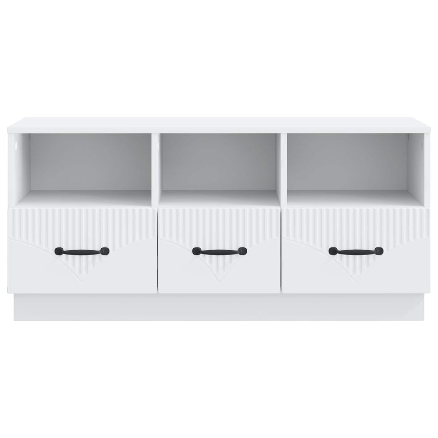 TV-kast met lade Wit 102 x 34,5 x 47 cm Bewerkt hout