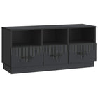 TV-kast 102x34,5x47 cm zwart bewerkt hout