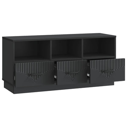 TV-kast met lade Zwart 102 x 34,5 x 47 cm Bewerkt hout
