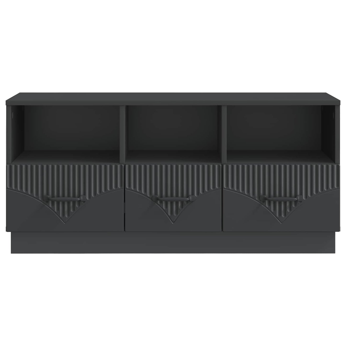 TV-kast met lade Zwart 102 x 34,5 x 47 cm Bewerkt hout