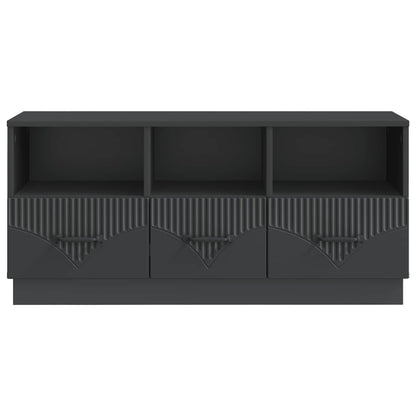 TV-kast met lade Zwart 102 x 34,5 x 47 cm Bewerkt hout