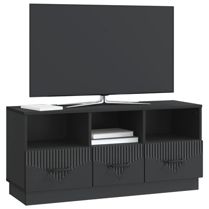 TV-kast met lade Zwart 102 x 34,5 x 47 cm Bewerkt hout