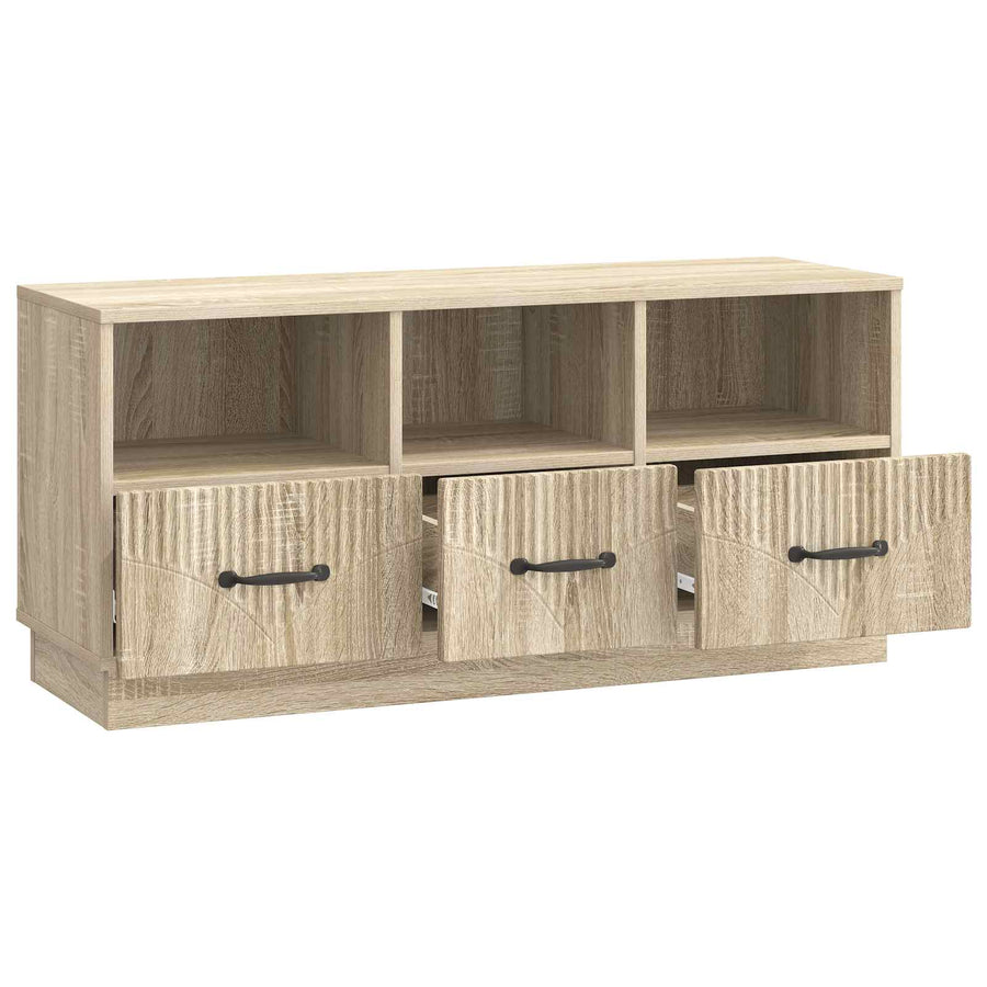 TV-kast met lade Sonoma Eiken 102 x 34,5 x 47 cm Bewerkt hout