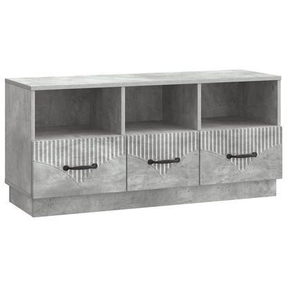 TV-kast met lade Betongrijs 102 x 34,5 x 47 cm Bewerkt hout