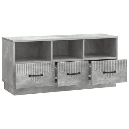 TV-kast met lade Betongrijs 102 x 34,5 x 47 cm Bewerkt hout