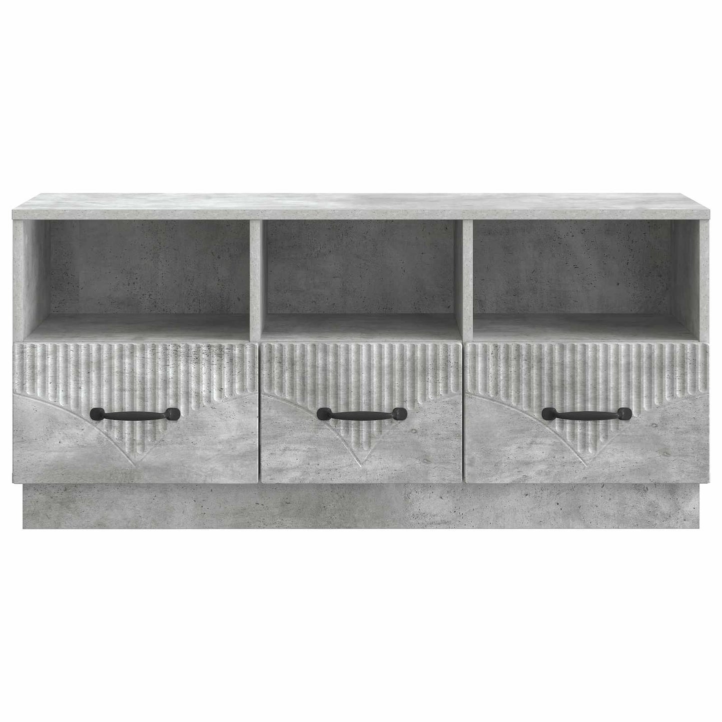 TV-kast met lade Betongrijs 102 x 34,5 x 47 cm Bewerkt hout