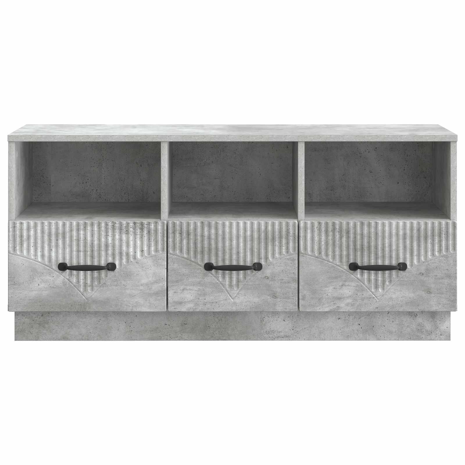TV-kast met lade Betongrijs 102 x 34,5 x 47 cm Bewerkt hout
