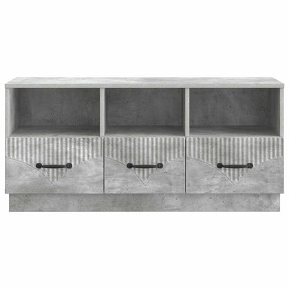 TV-kast met lade Betongrijs 102 x 34,5 x 47 cm Bewerkt hout