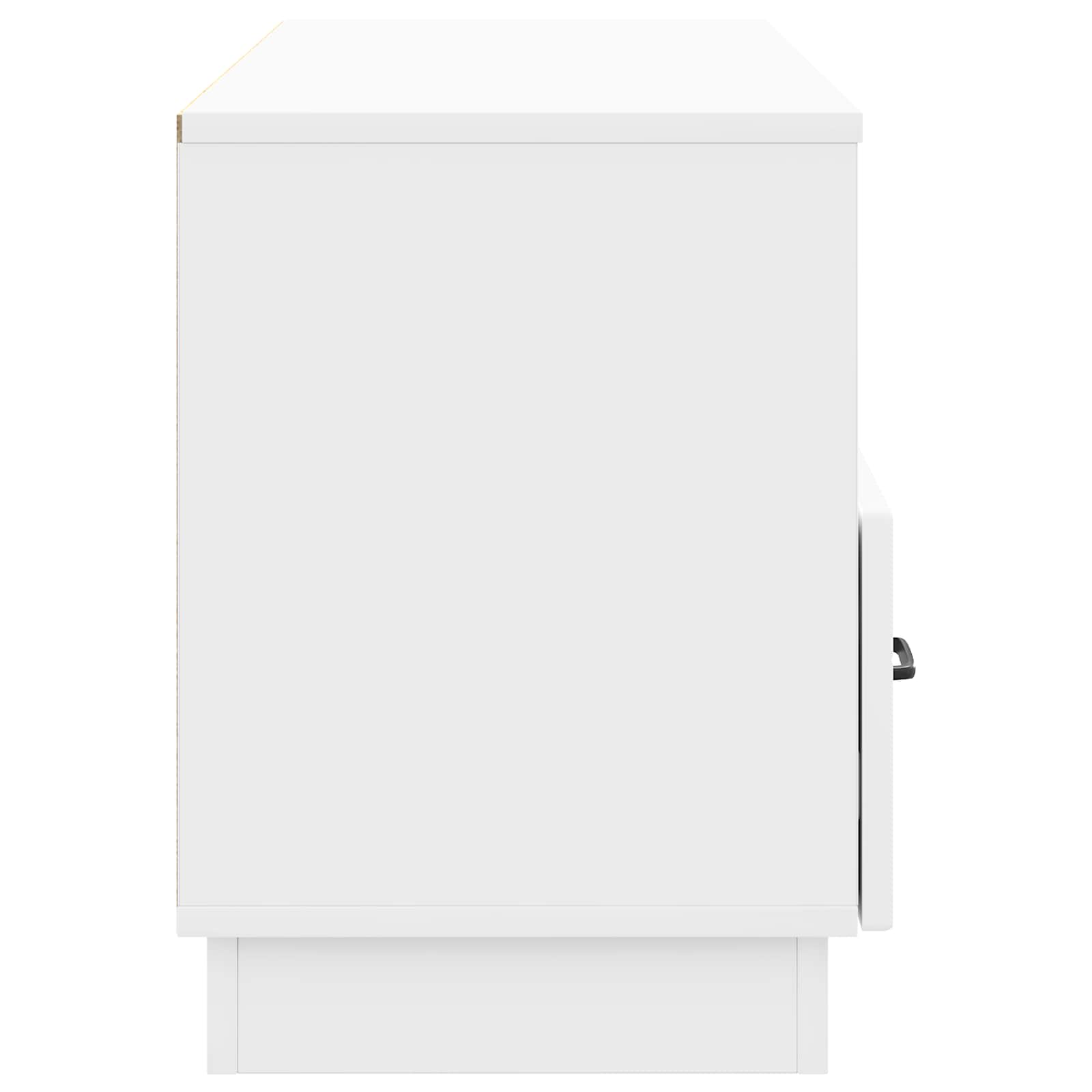 TV-kast met lade Hoogglans Wit 102 x 34,5 x 47 cm Bewerkt hout