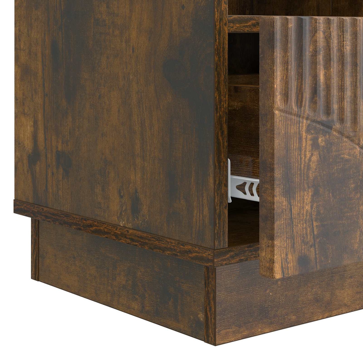 TV-kast met lade Gerookt eiken 102 x 34,5 x 47 cm Bewerkt hout
