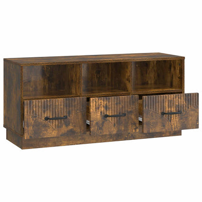 TV-kast met lade Gerookt eiken 102 x 34,5 x 47 cm Bewerkt hout
