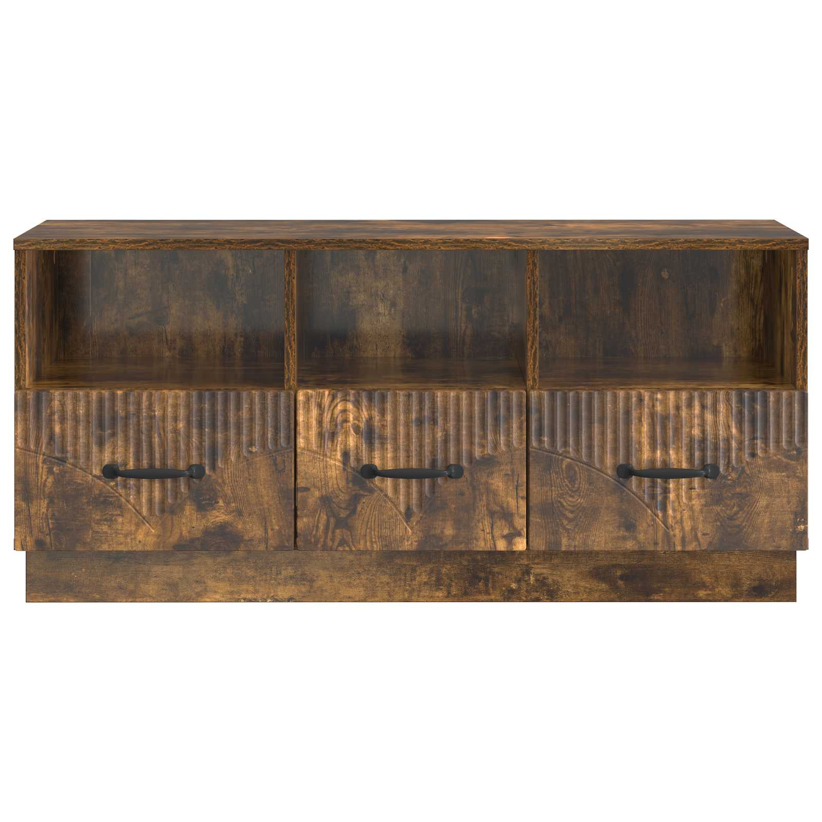 TV-kast met lade Gerookt eiken 102 x 34,5 x 47 cm Bewerkt hout