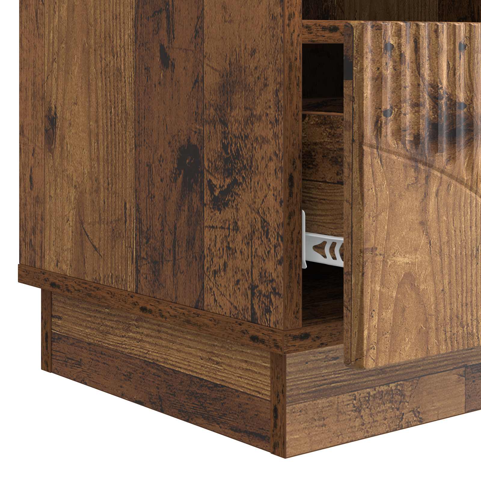 TV-kast met lade Oud hout 102 x 34,5 x 47 cm Bewerkt hout