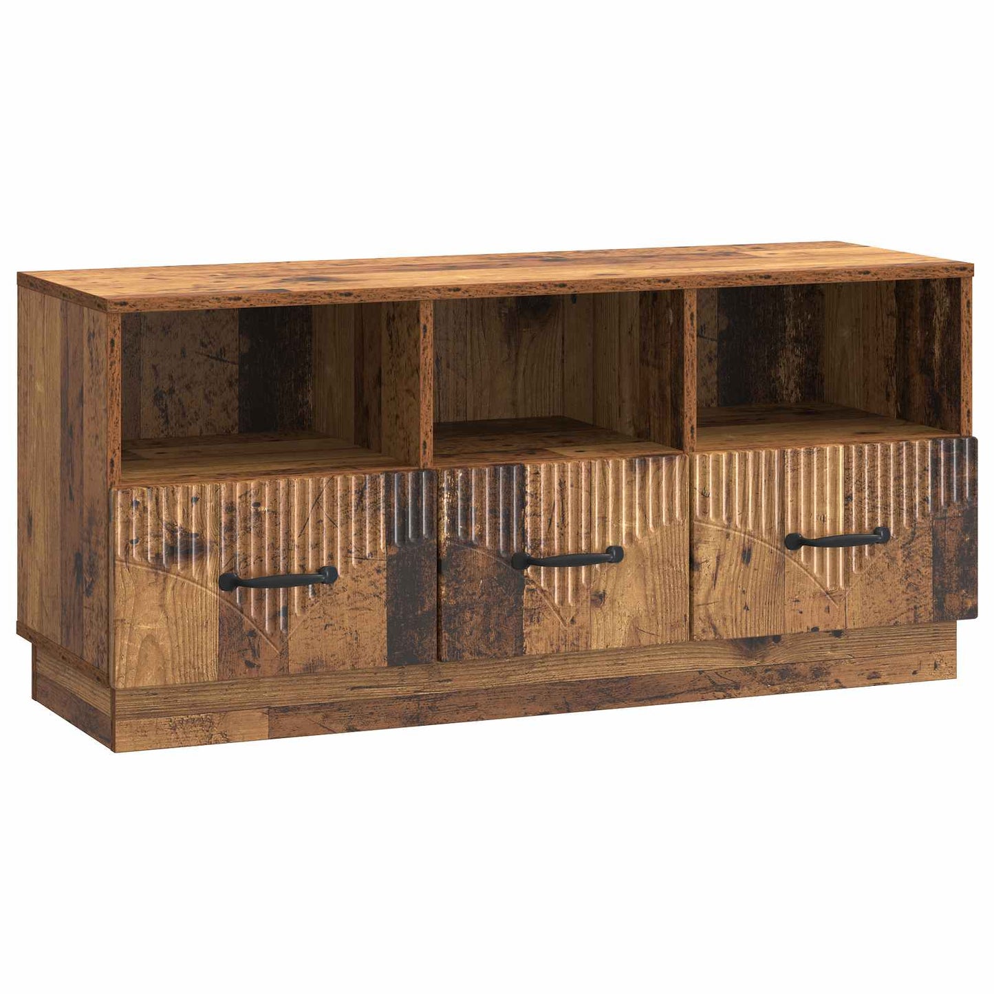 TV-kast met lade Oud hout 102 x 34,5 x 47 cm Bewerkt hout