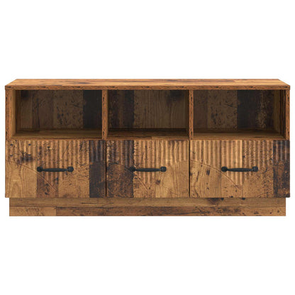 TV-kast met lade Oud hout 102 x 34,5 x 47 cm Bewerkt hout