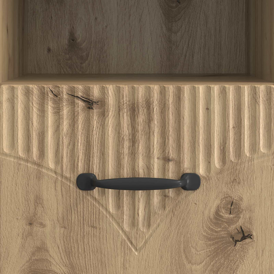 TV-kast Artisanaal eiken 102 x 34,5 x 47 cm Bewerkt hout