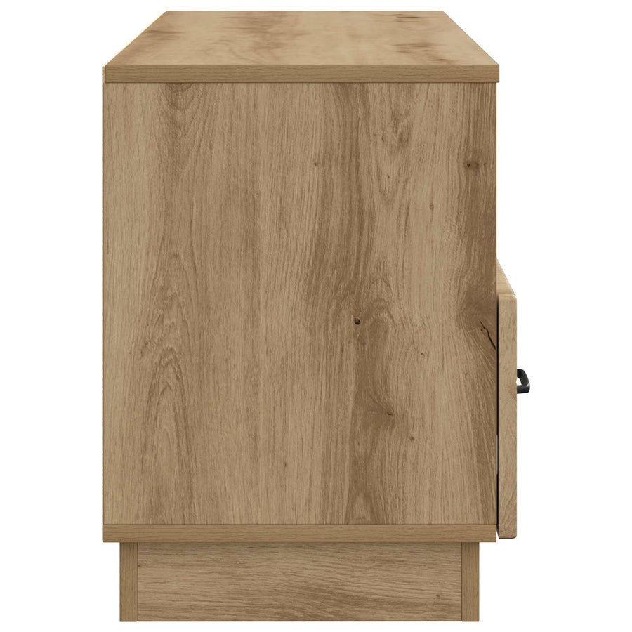 TV-kast Artisanaal eiken 102 x 34,5 x 47 cm Bewerkt hout