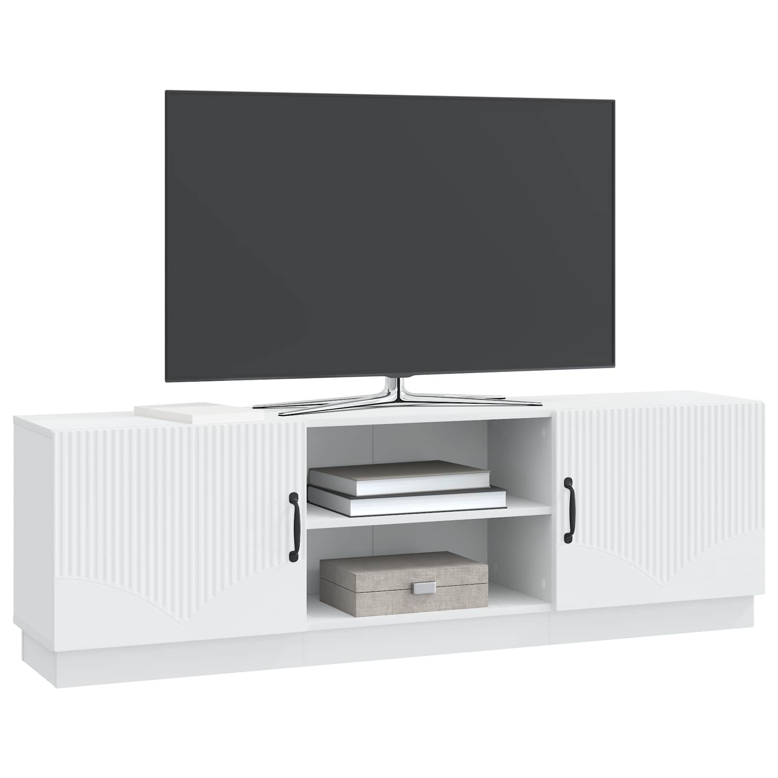 TV-kast Wit 150 x 31 x 47 cm Bewerkt hout