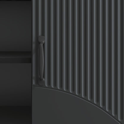 TV-kast Zwart 150 x 31 x 47 cm Bewerkt hout