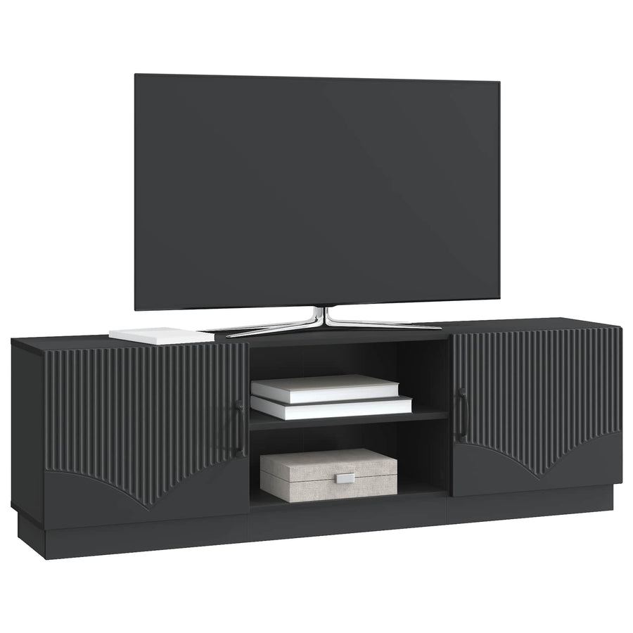 TV-kast Zwart 150 x 31 x 47 cm Bewerkt hout