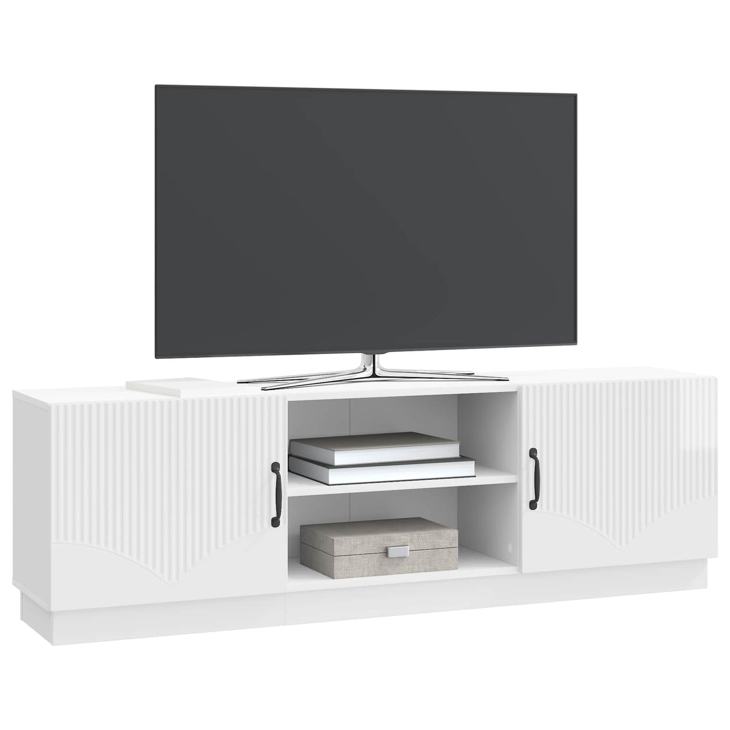 TV-kast Hoogglans Wit 150 x 31 x 47 cm Bewerkt hout