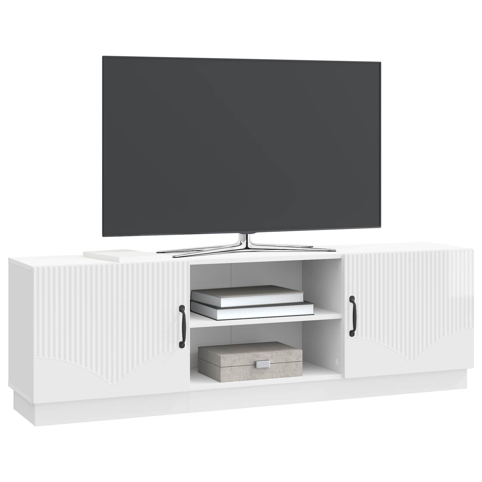 TV-kast Hoogglans Wit 150 x 31 x 47 cm Bewerkt hout