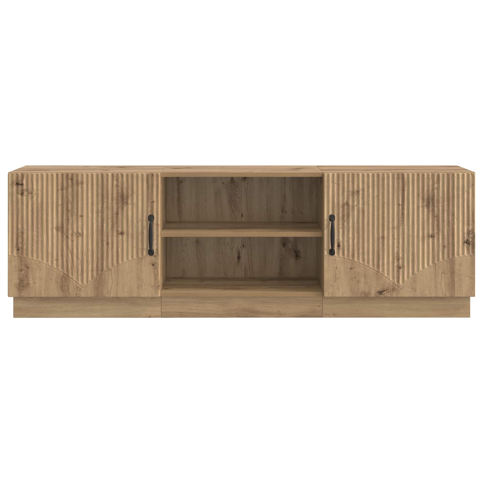 TV-kast Artisanaal eiken 150 x 31 x 47 cm Bewerkt hout