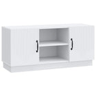 Tv-kast 102x34,5x47 cm wit bewerkt hout