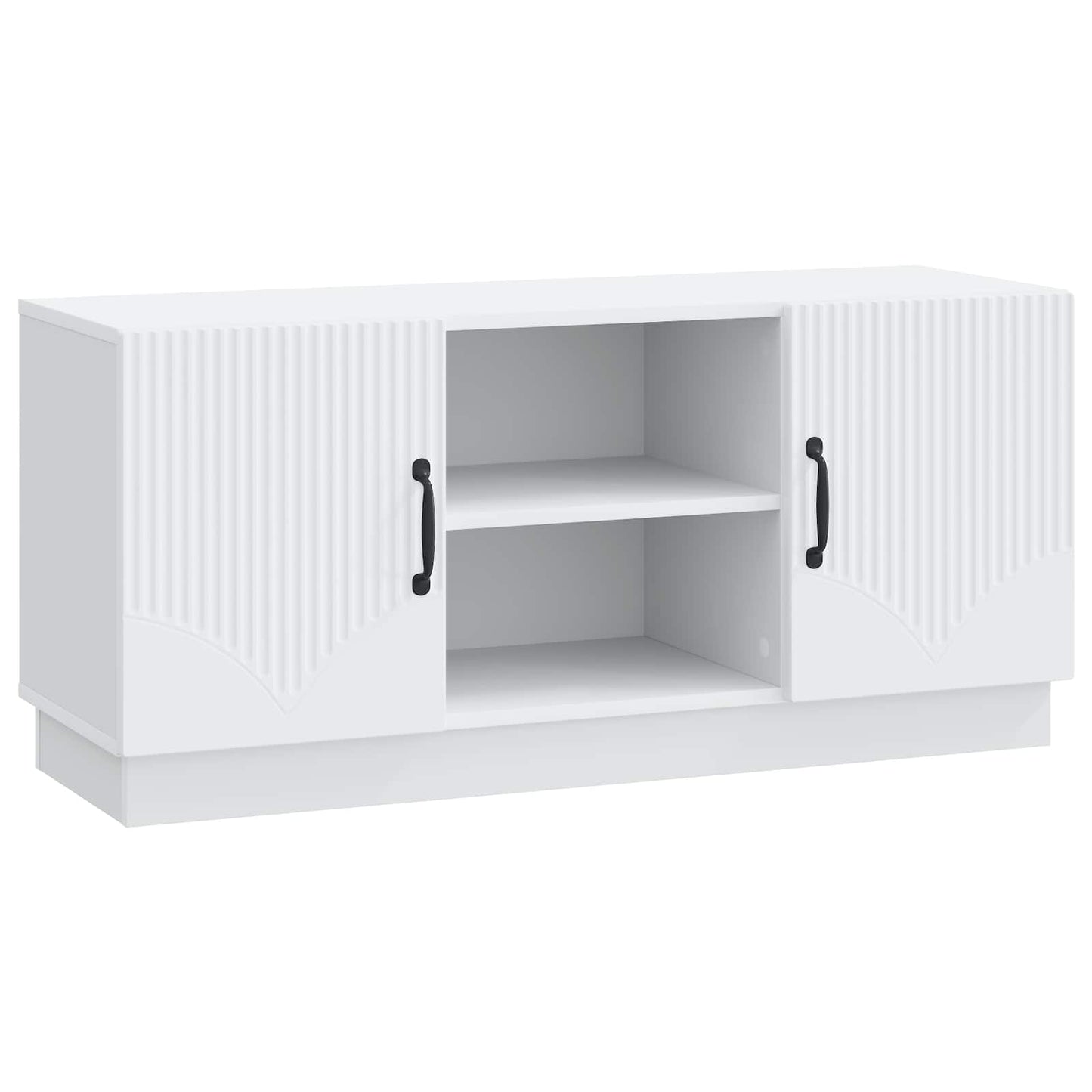 TV-kast Wit 102 x 34,5 x 47 cm Bewerkt hout